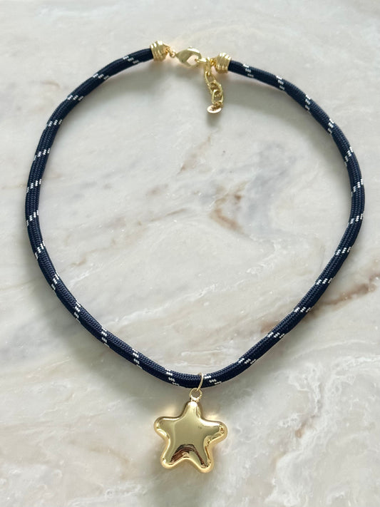 Navy Blue Paracord Necklace