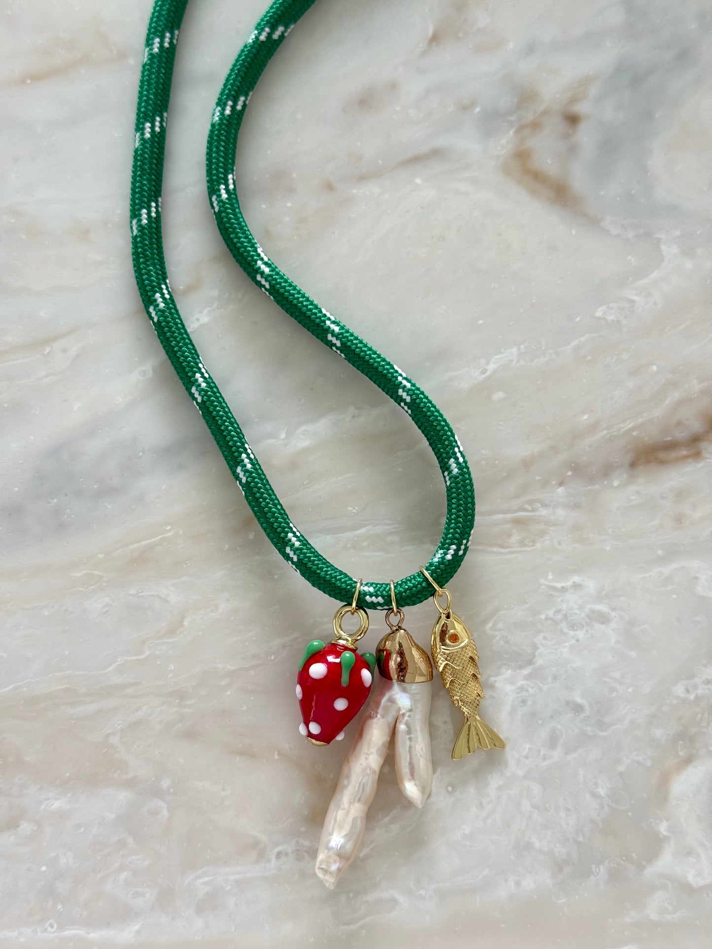 Green Paracord Necklace