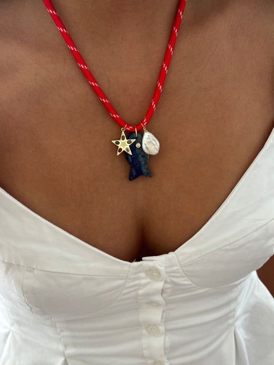 Red Paracord Necklace