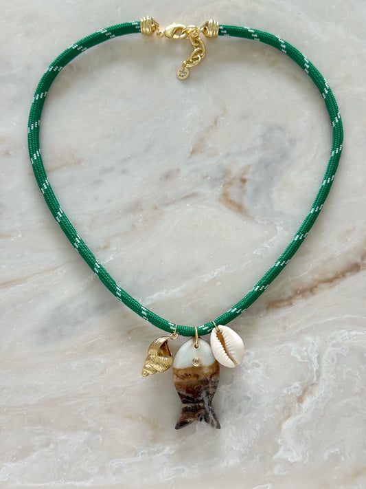 Green Paracord Necklace