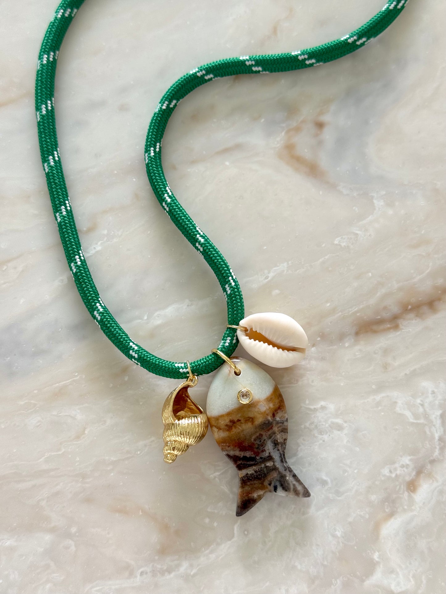 Green Paracord Necklace