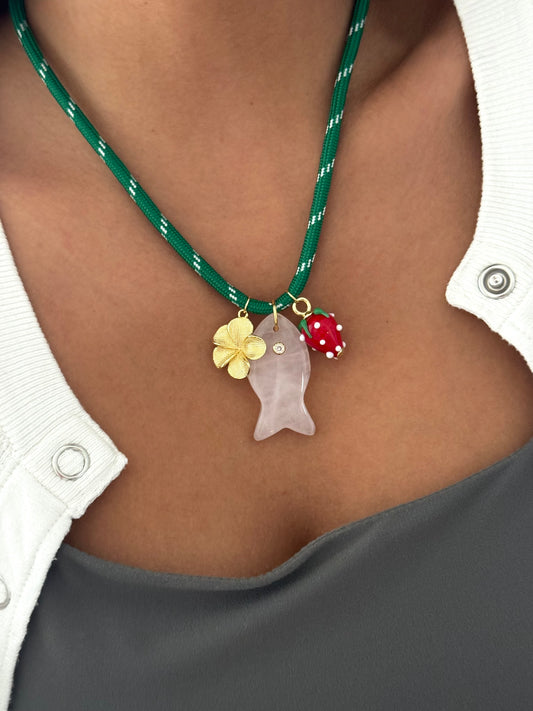 Green Paracord Necklace