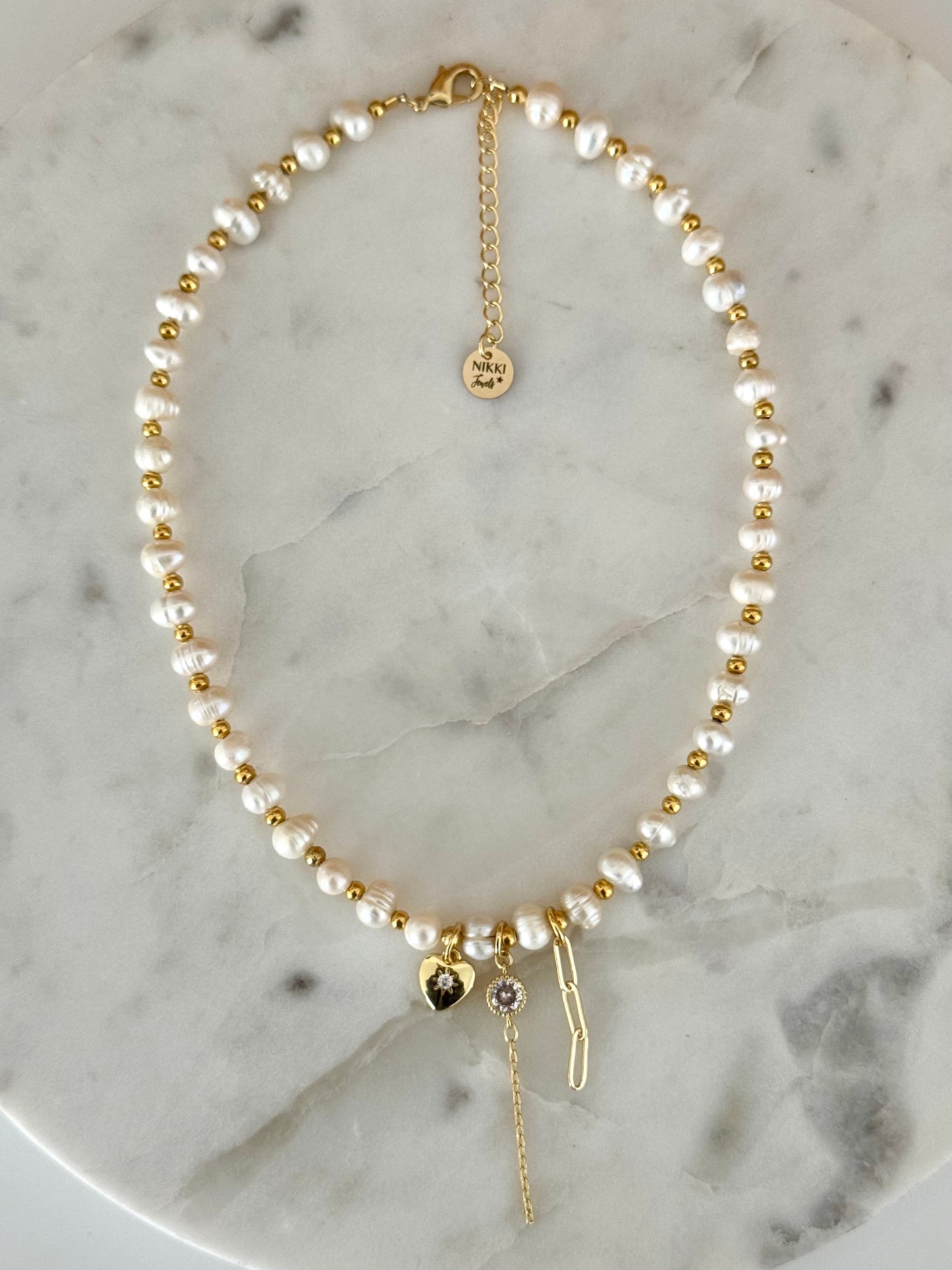 Golden Pearls Necklace
