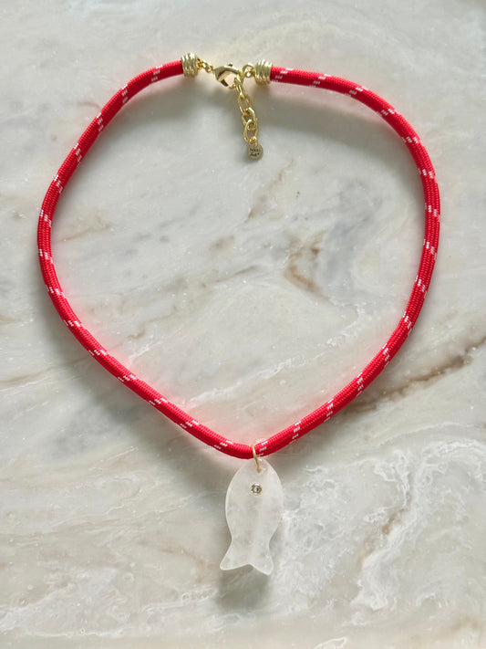 Red Paracord Necklace