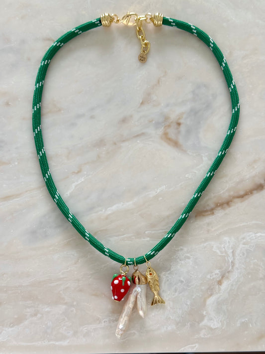 Green Paracord Necklace