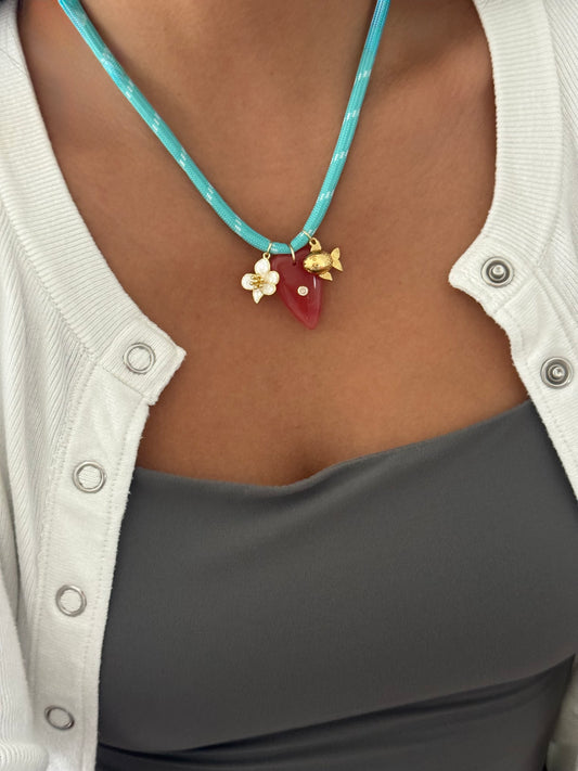 Turquoise Paracord Necklace