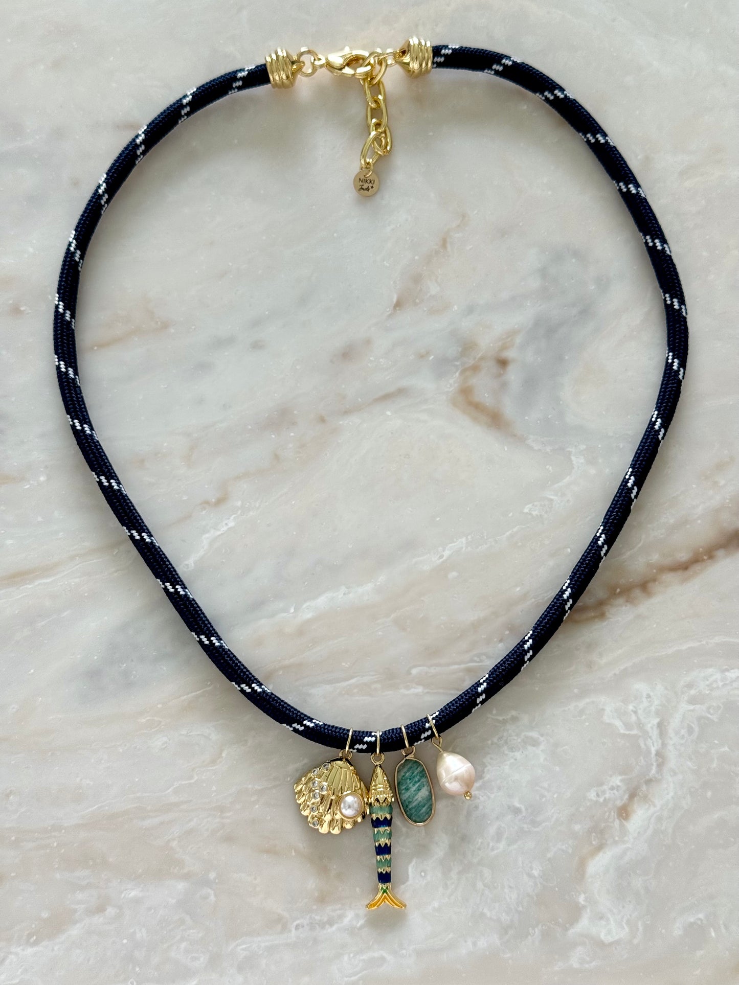 Navy Blue Paracord Necklace