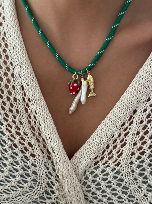 Green Paracord Necklace