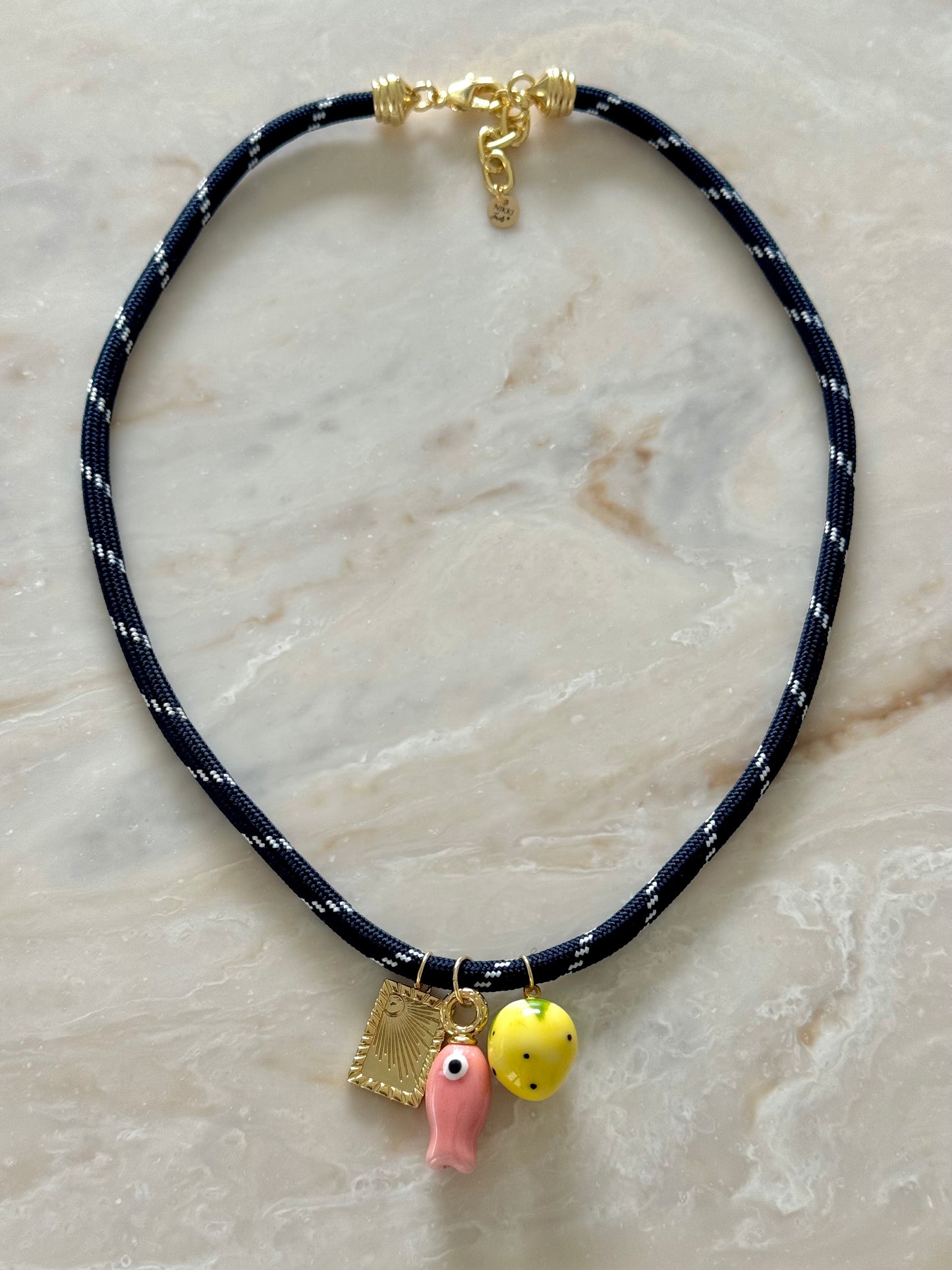 Navy Blue Paracord Necklace