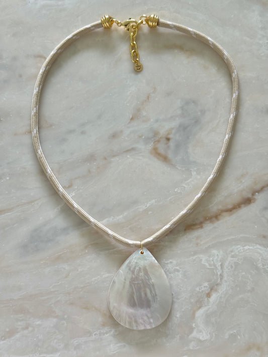Beige Paracord Necklace