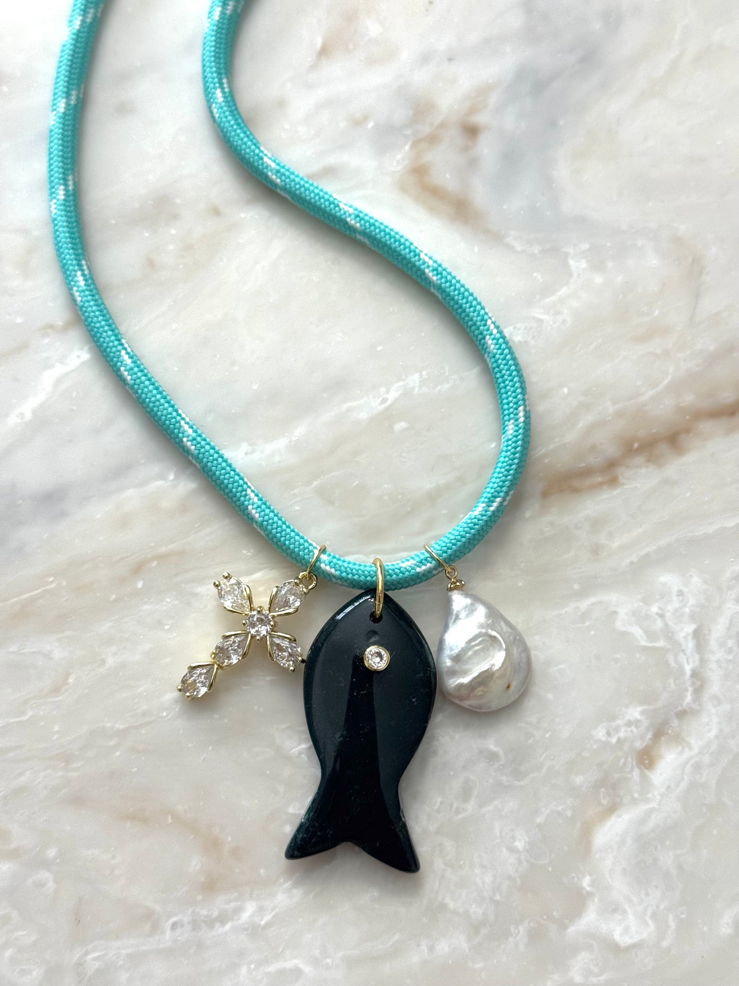 Turquoise Paracord Necklace