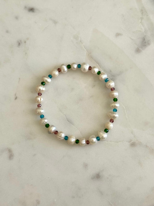 Crystalline Pearls Bracelet