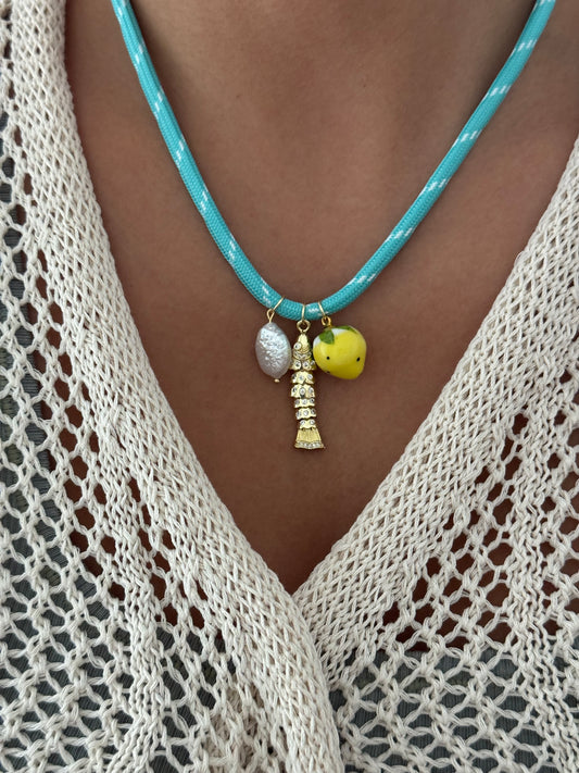 Turquoise Paracord Necklace