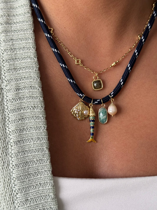 Navy Blue Paracord Necklace