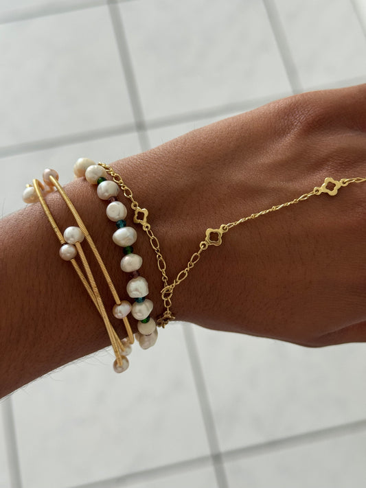 Crystalline Pearls Bracelet