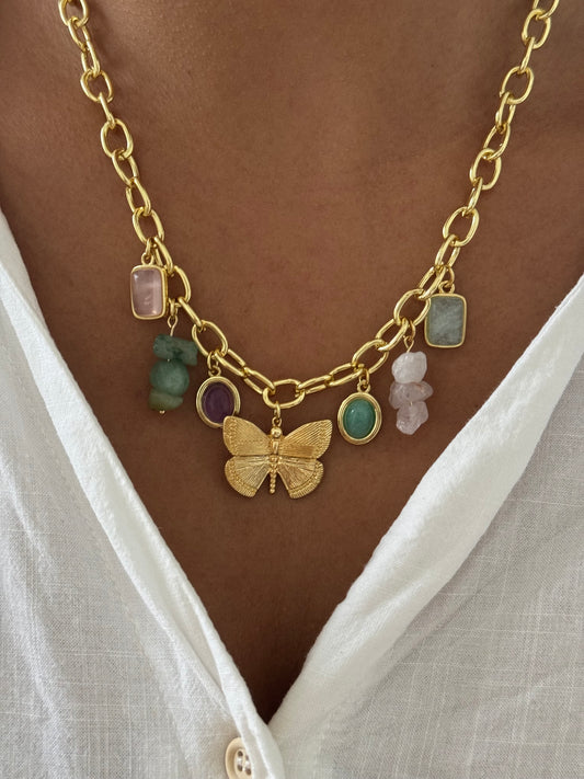 Girly Bold Charm Necklace