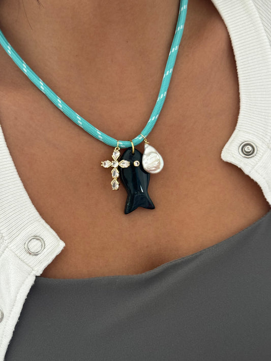 Turquoise Paracord Necklace