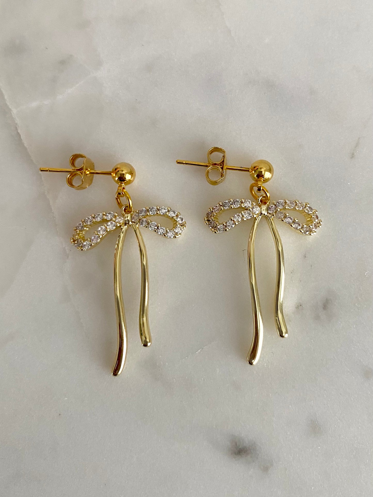 Sparkly Bow Earrings