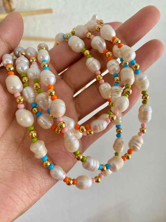 Colorful Pearls Necklace