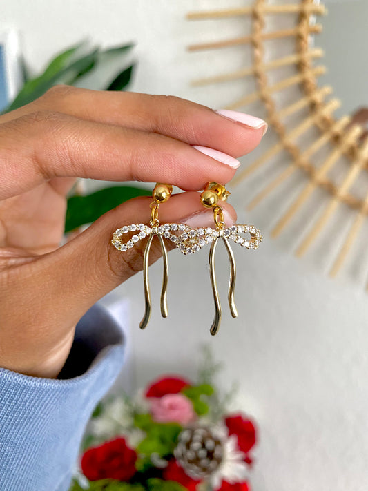 Sparkly Bow Earrings
