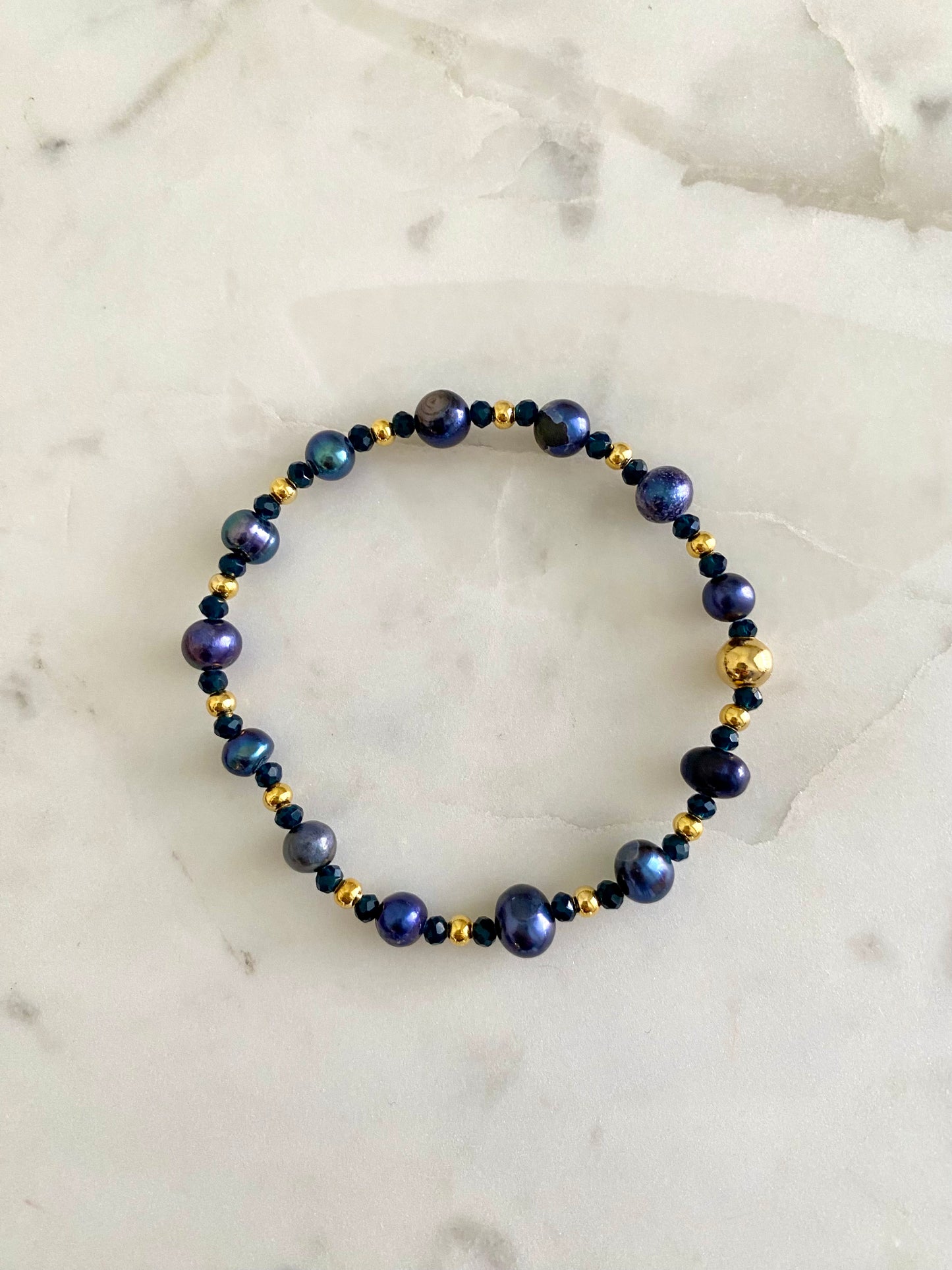 Blue Pearls Bracelet