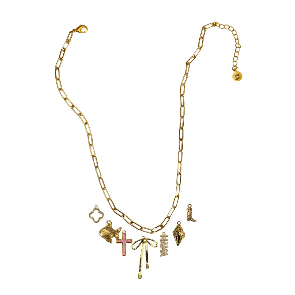 Custom Charm Necklace - Customer's Product with price 74.00 ID bwaXOht_wKN2-UTYhtciKeLp