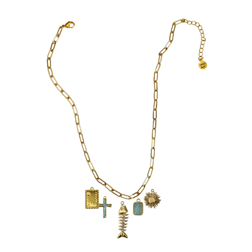 Custom Charm Necklace - Customer's Product with price 58.00 ID L2uoBxEg7lKiBOOC0iYBZJQU