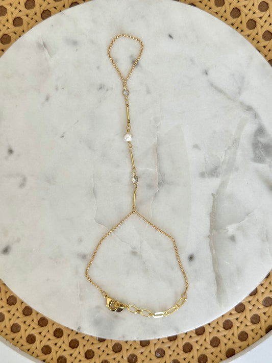 Pearl Prism Hand Chain