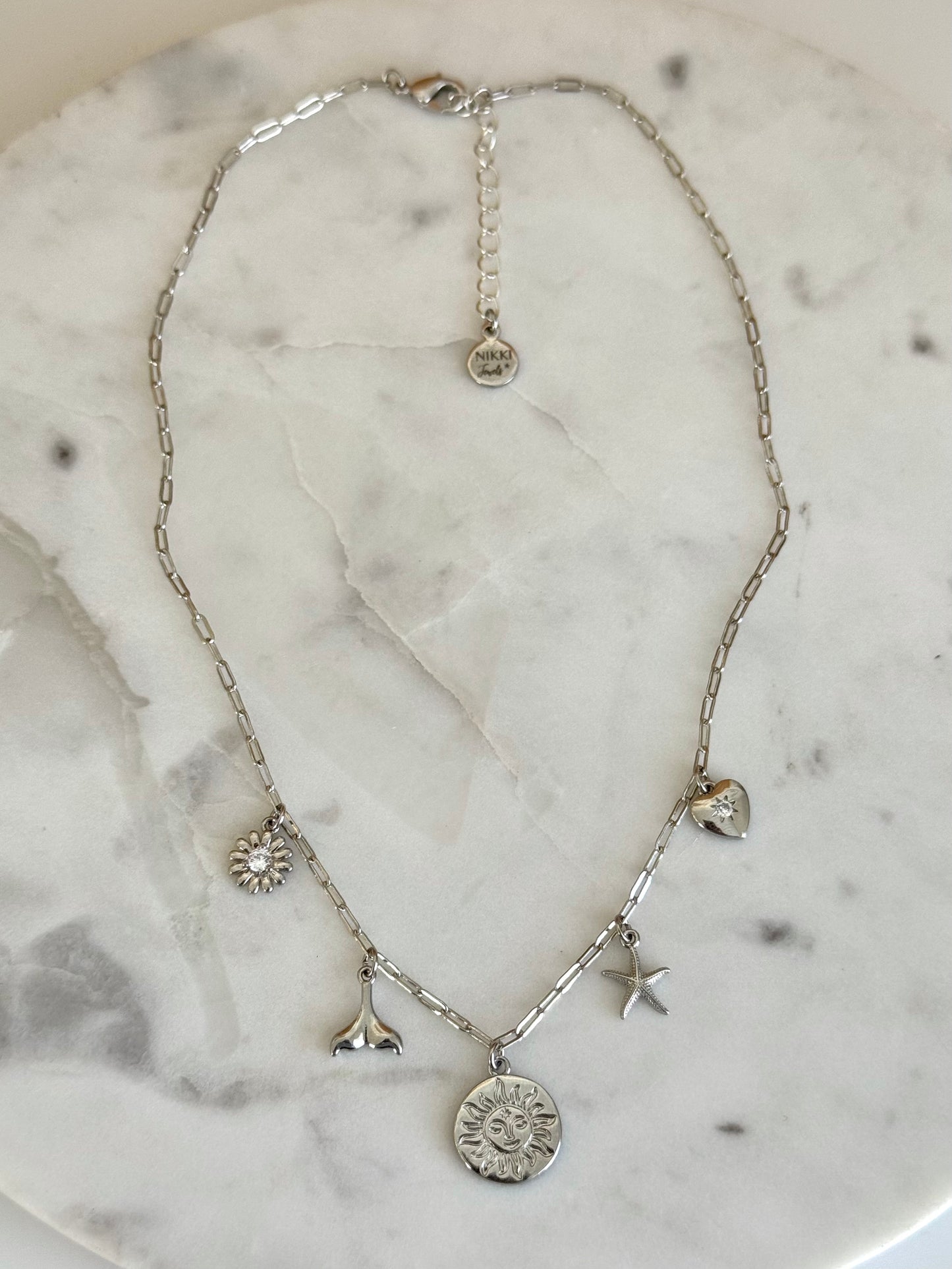 Silver Dainty Charm Necklace