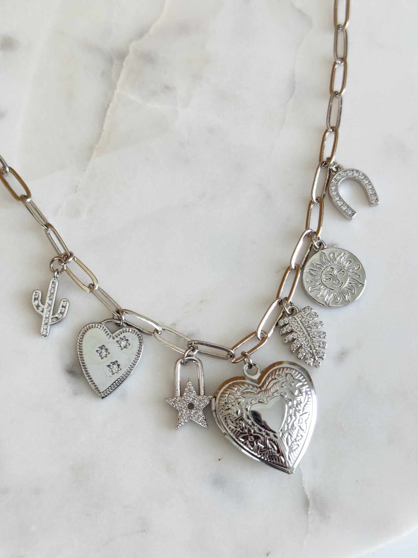 Silver Charms Necklace