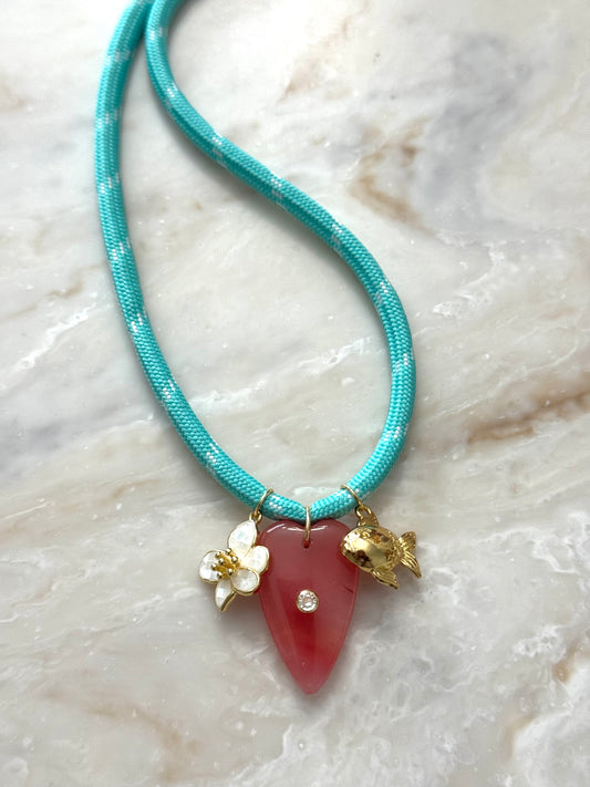 Turquoise Paracord Necklace