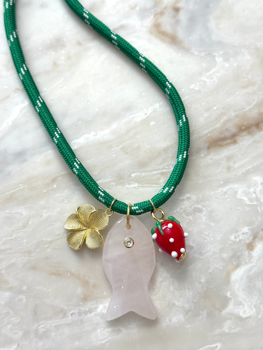 Green Paracord Necklace