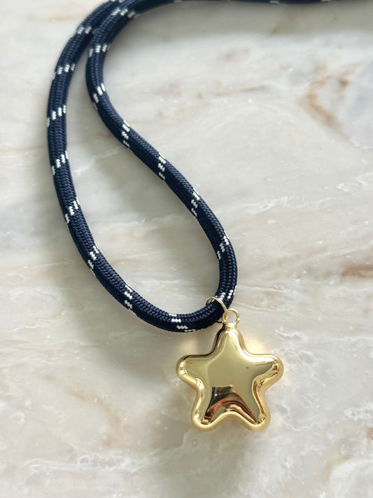 Navy Blue Paracord Necklace