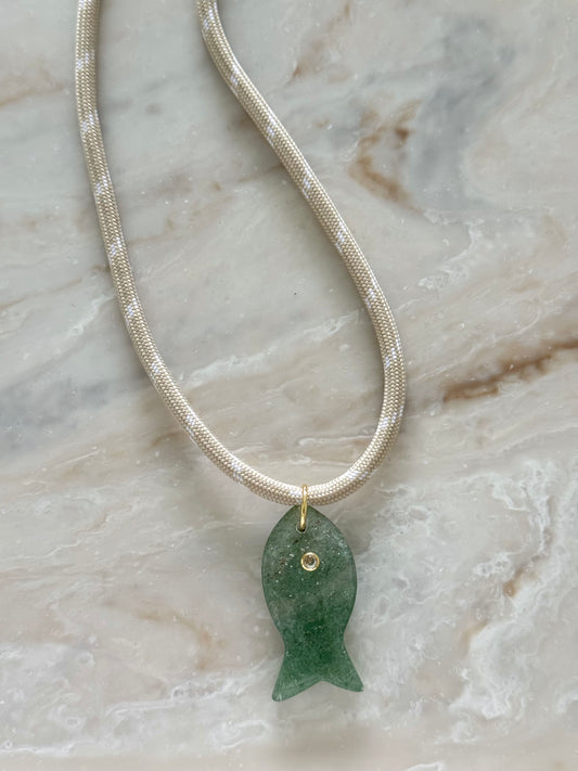 Beige Paracord Necklace