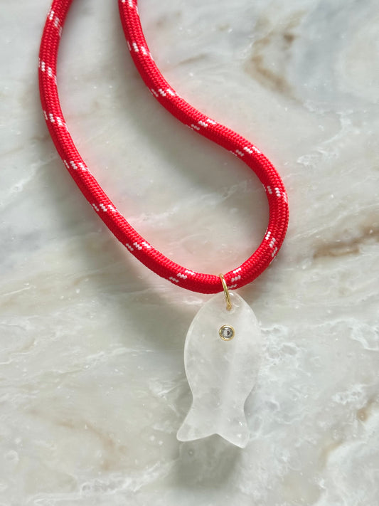 Red Paracord Necklace
