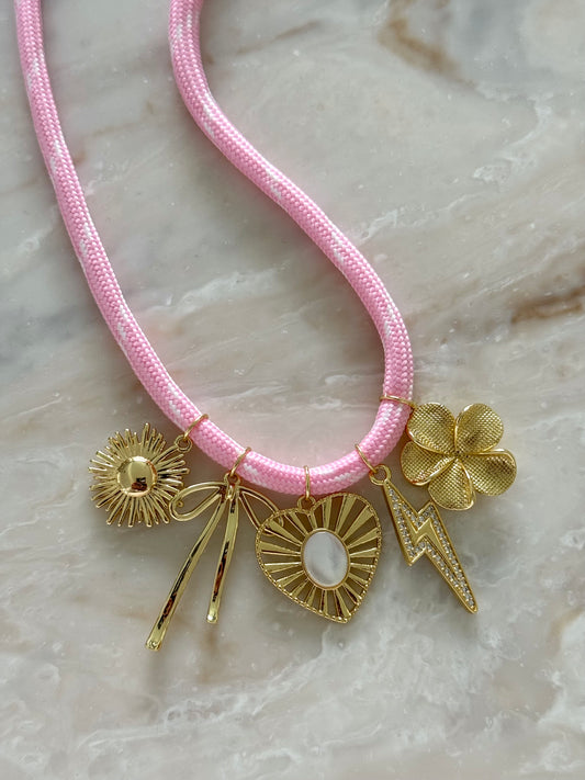 Pink Paracord Necklace