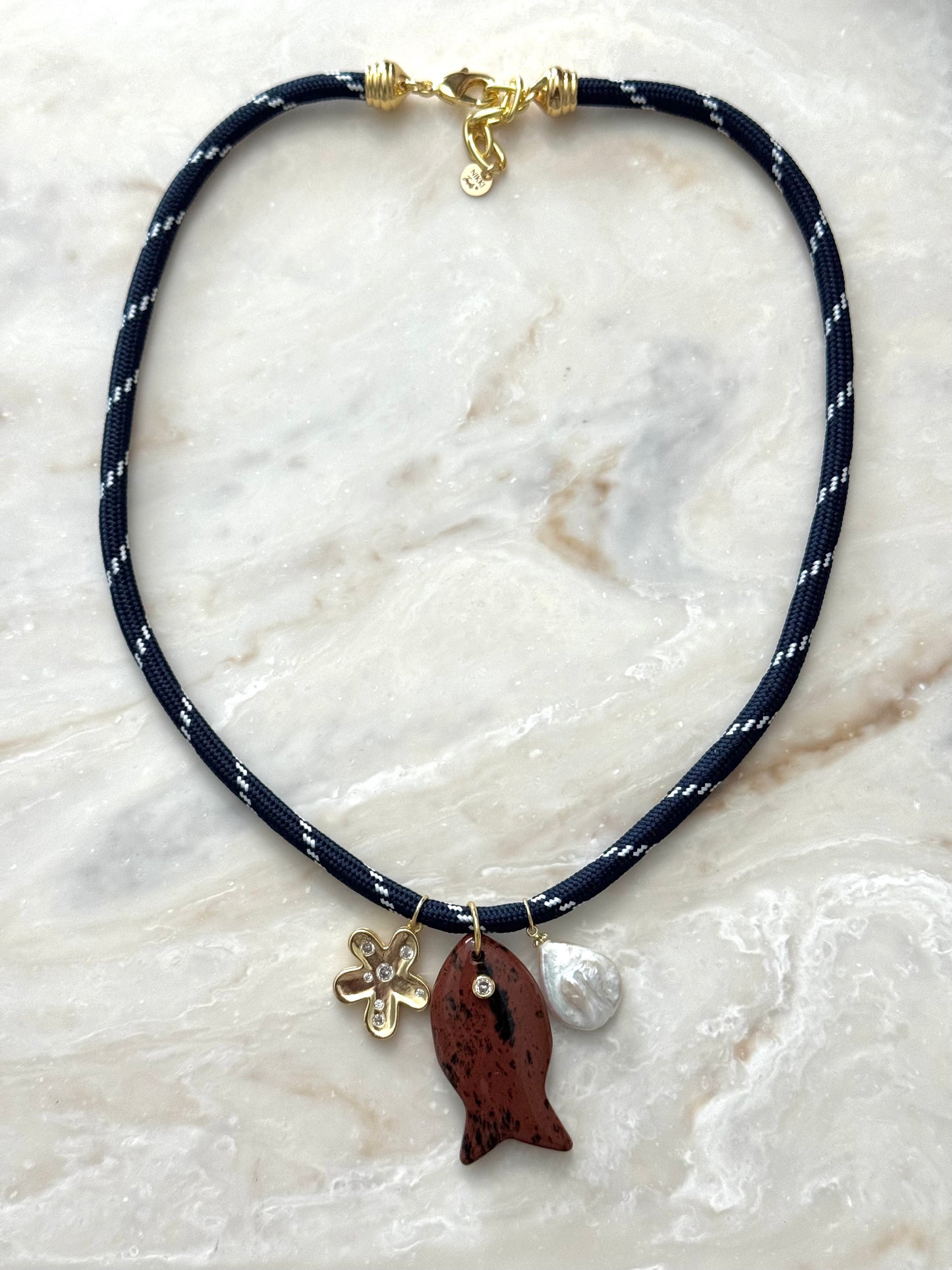 Navy Blue Paracord Necklace