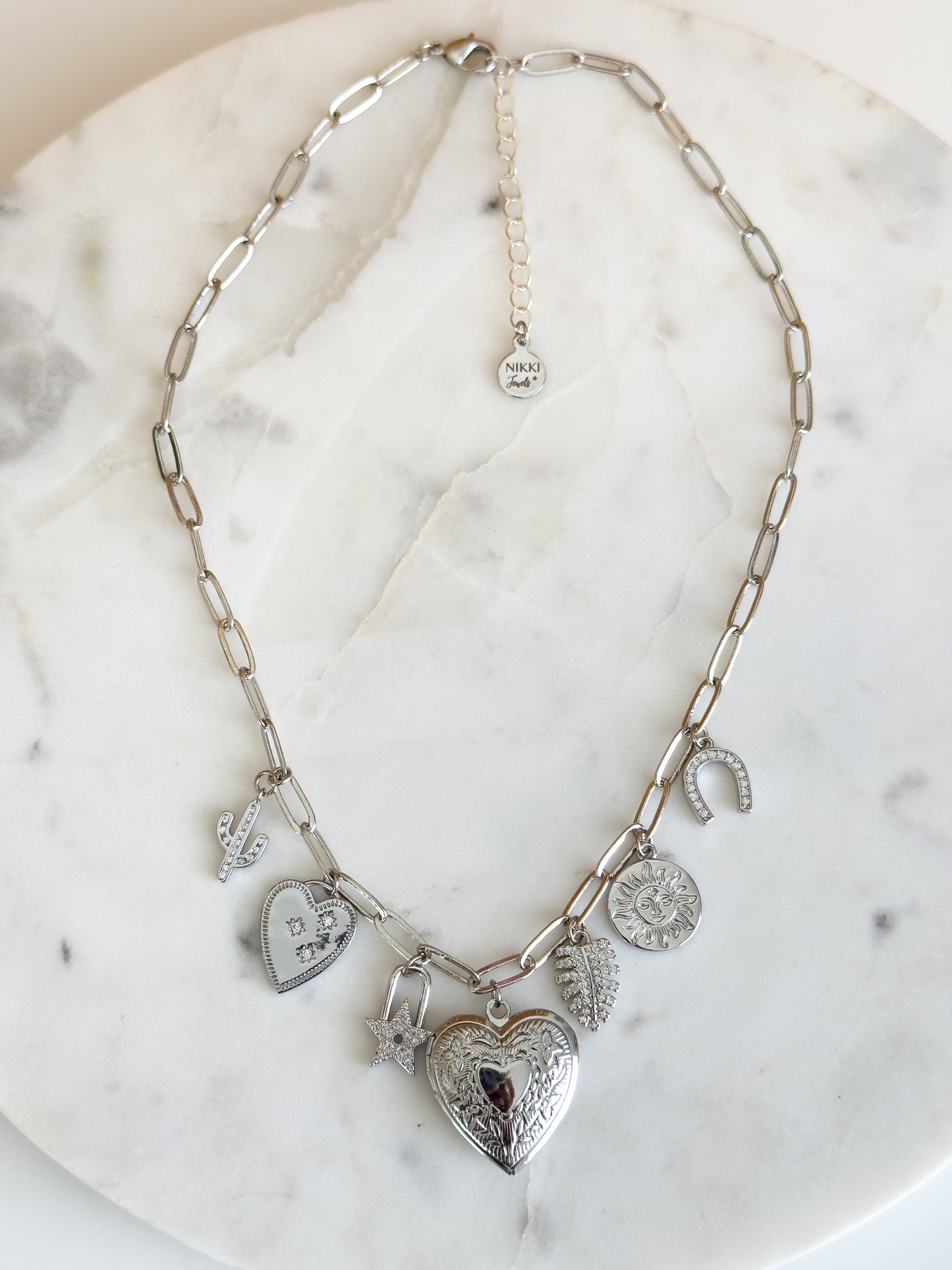 Silver Charms Necklace