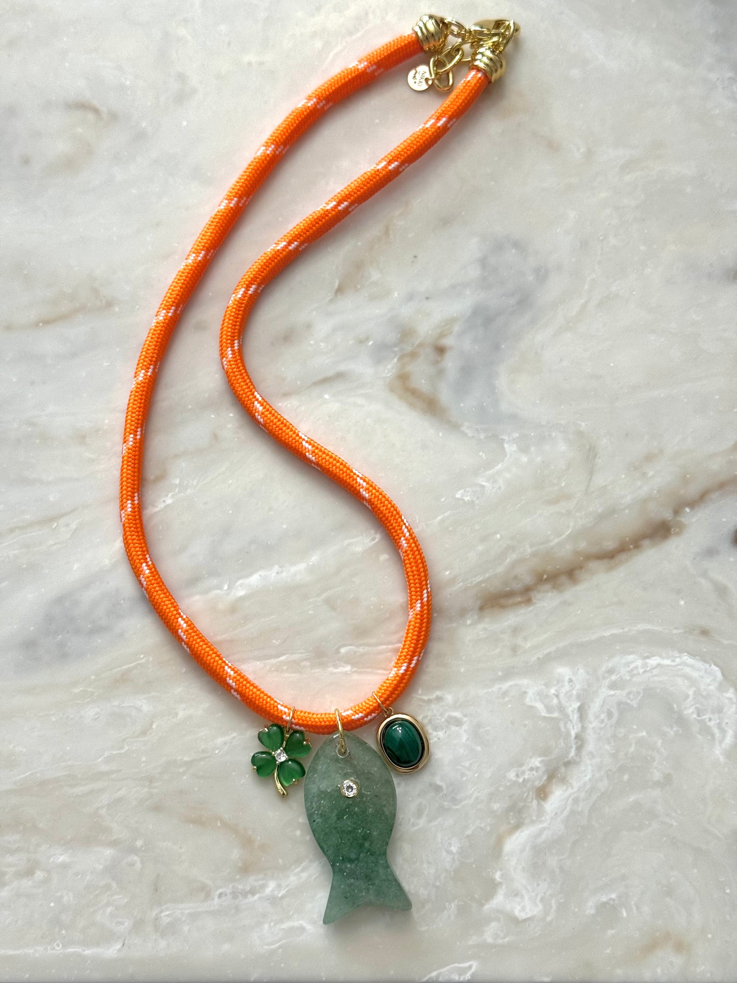 Orange Paracord Necklace