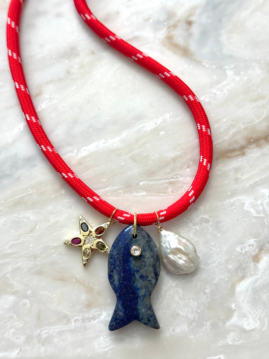 Red Paracord Necklace