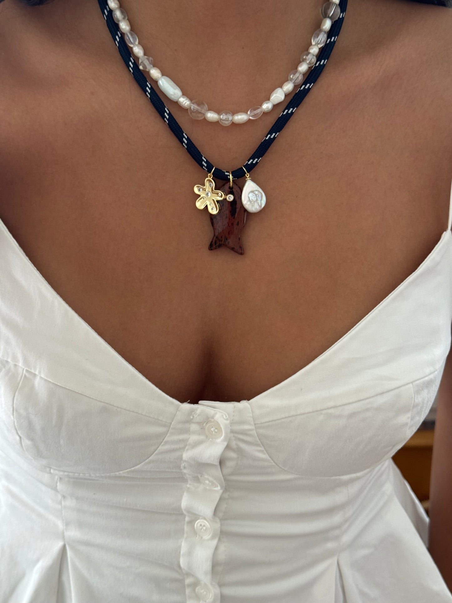 Navy Blue Paracord Necklace