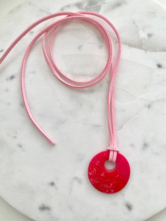 Pink Lady String Necklace